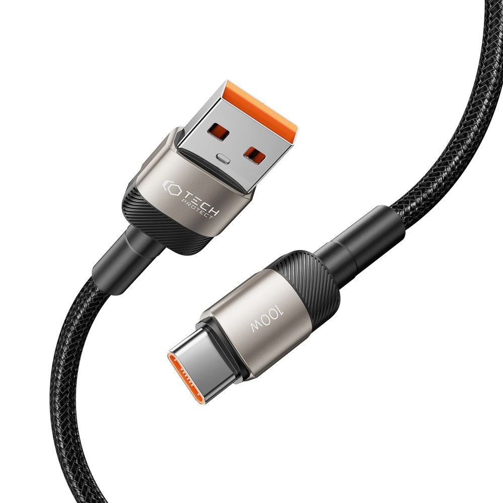 Tech-Protect Ultraboost Evo USB-A till USB-C Kabel 100W/5A 2m - Titanium