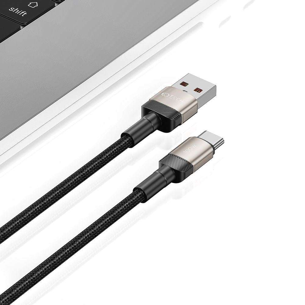 Tech-Protect Ultraboost Evo USB-A till USB-C Kabel 100W/5A 2m - Titanium