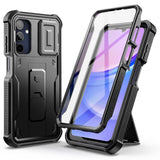 Samsung Galaxy A15 (5G) / A15 Tech-Protect Kevlar Pro Hårdplast Skal med Skärmskydd & Kickstand - Svart