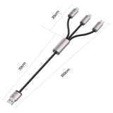 Tech-Protect Ultraboost 3-in-1 Lightning / USB-C / Micro-USB 3.5A-Kabel - 1 m - Grå