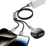 Tech-Protect Ultraboost 3-in-1 Lightning / USB-C / Micro-USB 3.5A-Kabel - 1 m - Grå