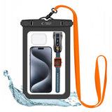 Tech-Protect Universal Waterproof Case Pouch - Svart / Transparent (Max. Telefon: 190 x 110 mm)