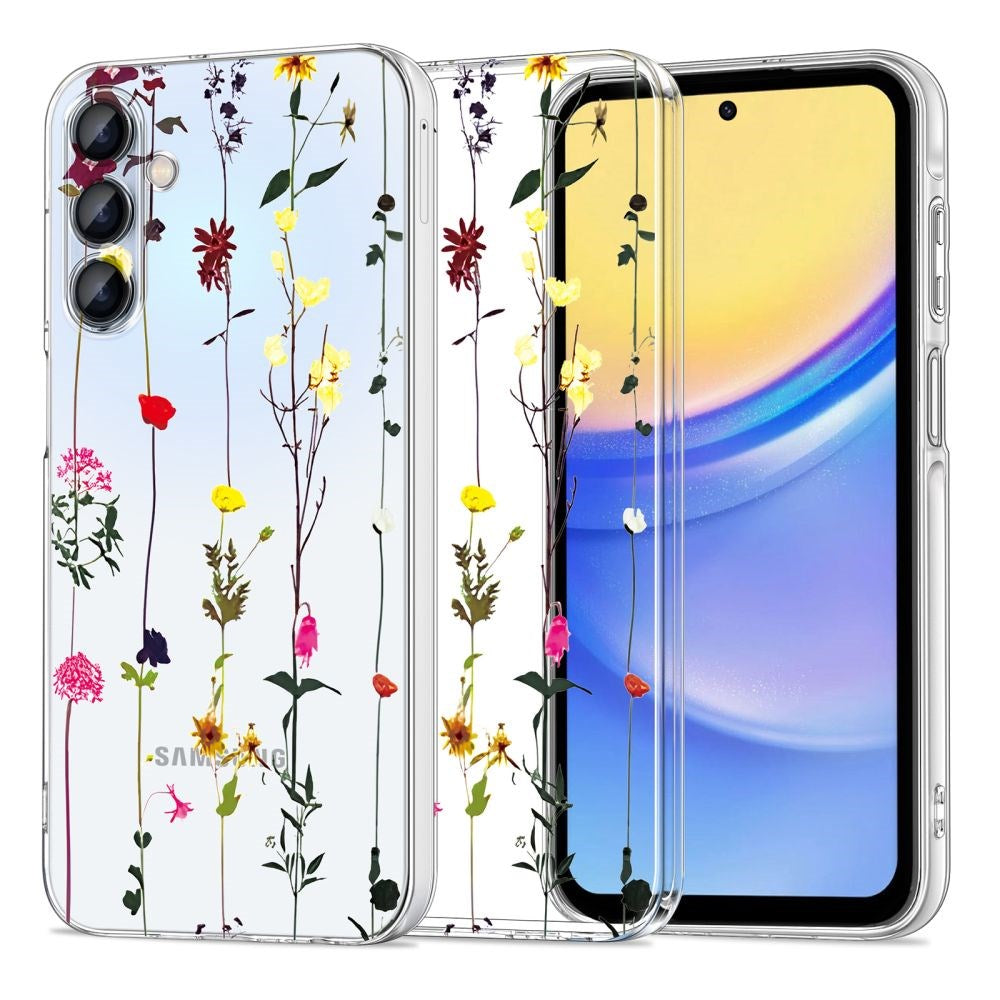 Samsung Galaxy A35 (5G) Tech-Protect Flexair+ Skal Flexibel Plast - Garden Floral