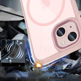 iPhone 15 Tech-Protect Magmat Skal - MagSafe-kompatibelt - Genomskinlig / Rosa