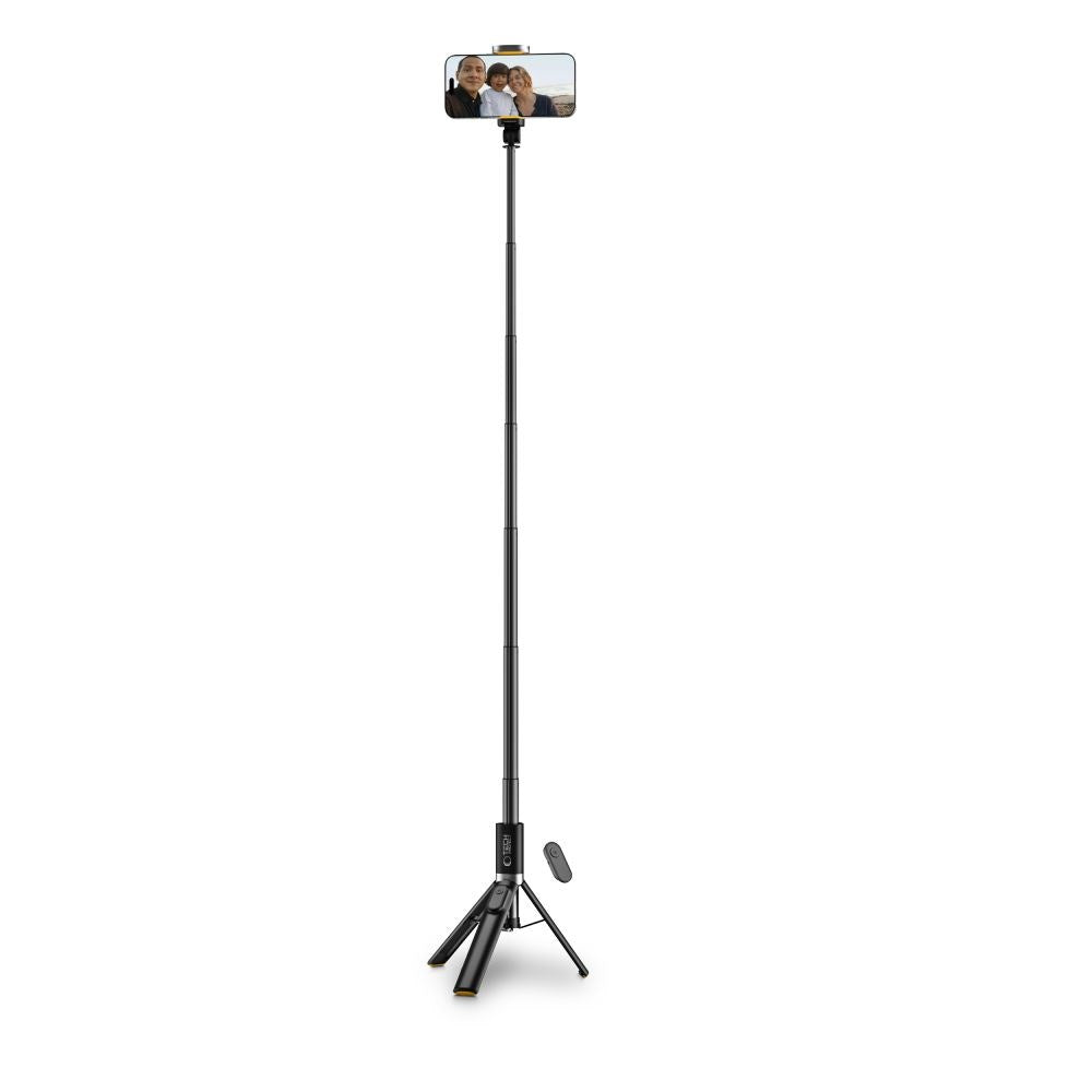 L07S Tech-Protect Selfie Stick med Tripod Stativ & Bluetooth - Svart