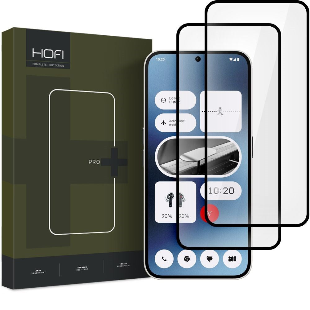 Nothing Phone (2a) Hofi Glass Pro+ Skärmskydd - Case Friendly - 2-Pak  - Svart Kant