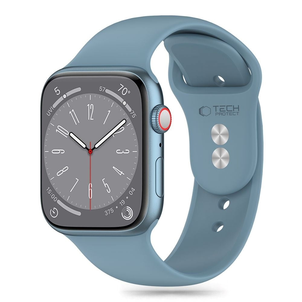 Apple Watch (42/44/SE/45/46/49mm) Tech-Protect Silikon Rem - Winter Blue