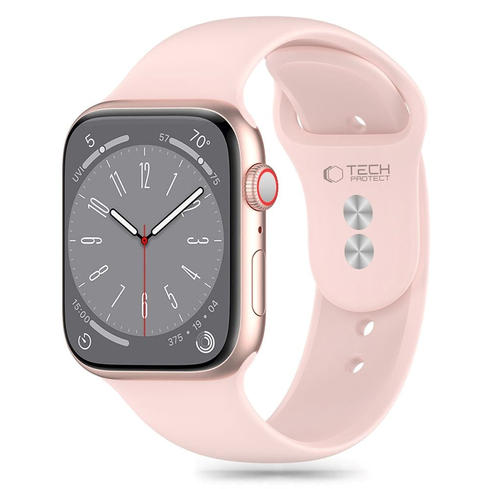 Apple Watch (42/44/SE/45/46/49mm) Tech-Protect Silikon Rem - Light Pink