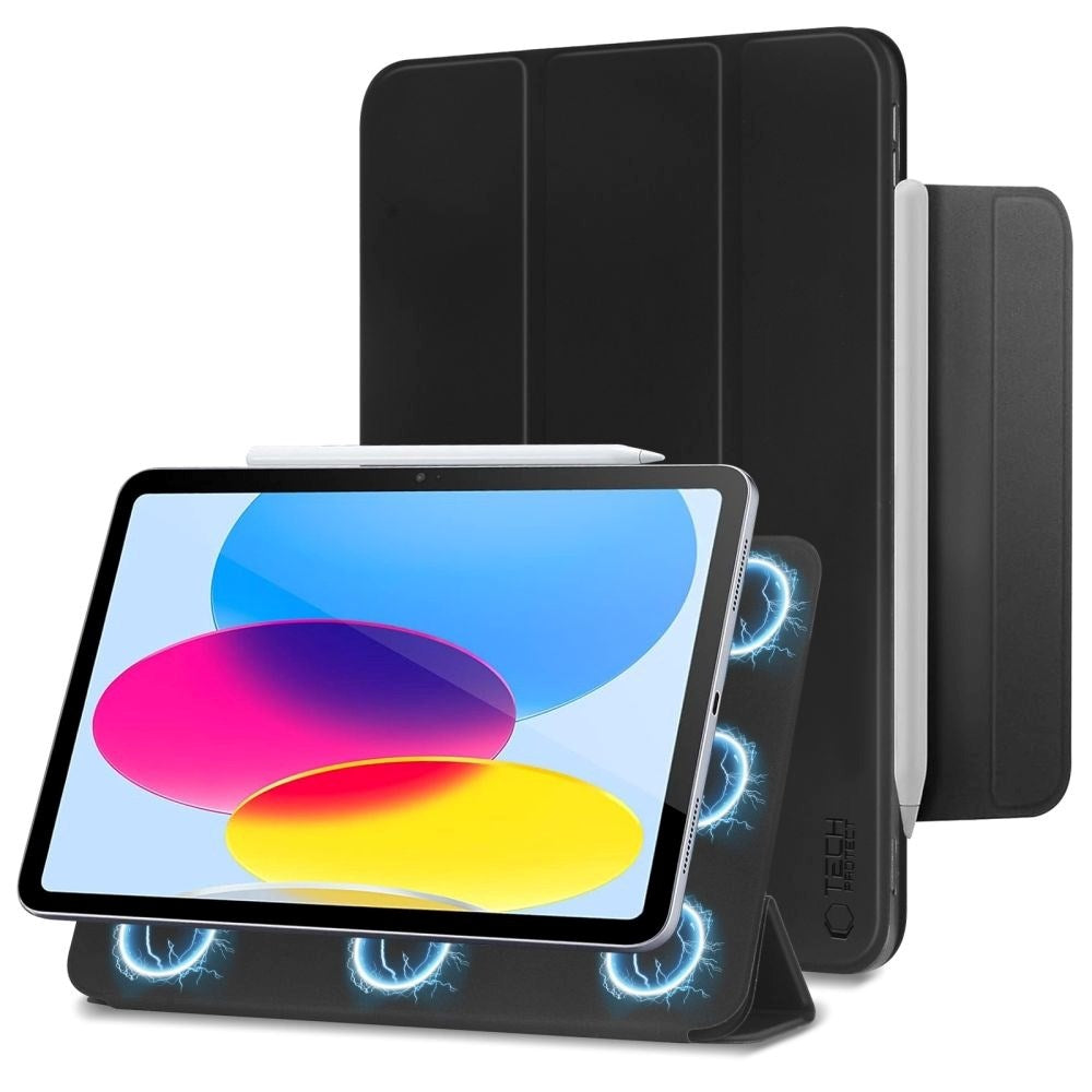 iPad 10.9" (2022) Tech-Protect Smartcase Magnetisk Fodral Tri-fold - Svart