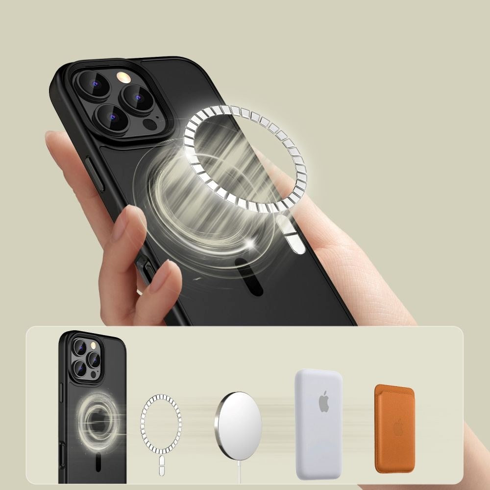 iPhone 16 Pro Max Tech-Protect MagMat Skal - MagSafe-kompatibelt - Matt Svart