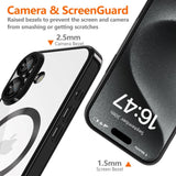 iPhone 16 Tech-Protect Magmat Skal - MagSafe-Kompatibelt - Genomskinlig / Glansig Svart