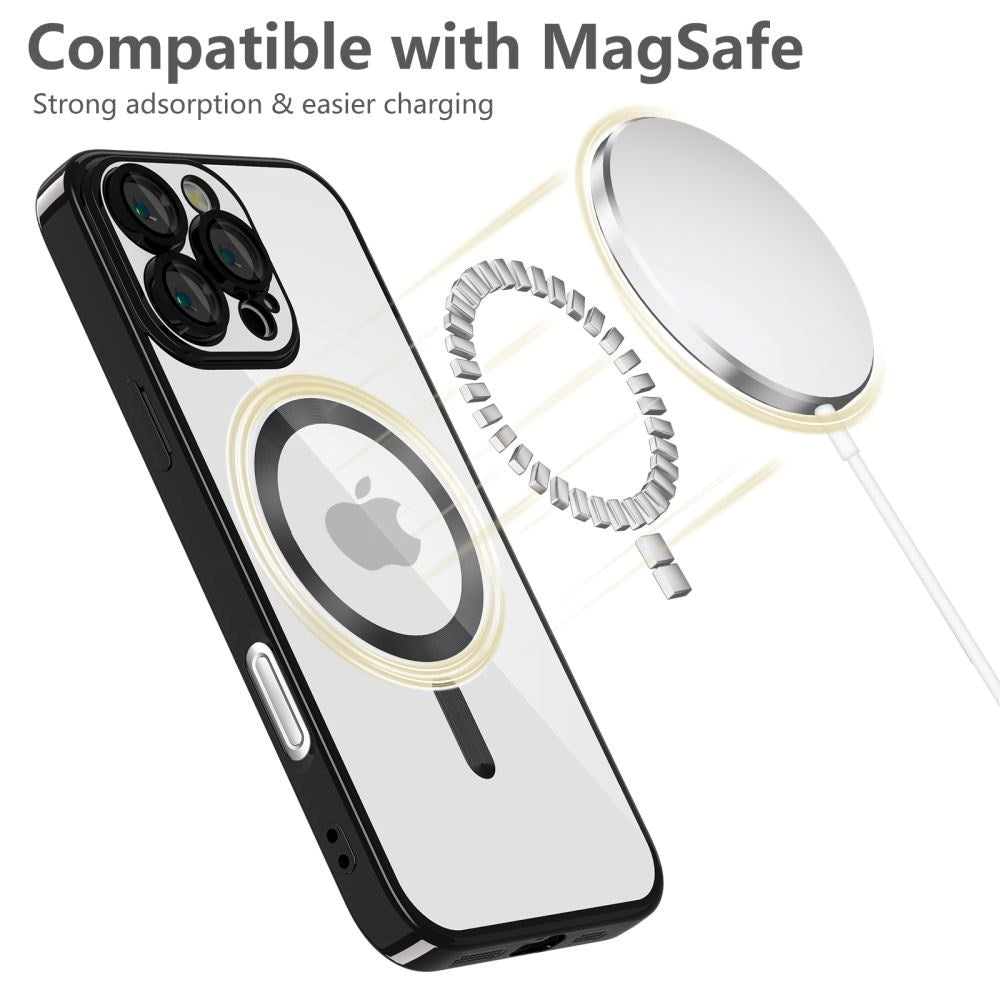 iPhone 16 Pro Tech-Protect Magflex Skal - MagSafe-Kompatibelt - Genomskinlig / Svart