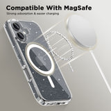 iPhone 16 Tech-Protect Flexair Hybrid Skal - MagSafe-kompatibelt - Genomskinlig / Glitter