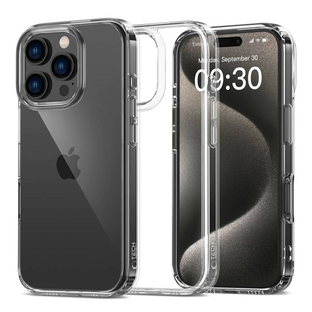 iPhone 16 Pro Tech-Protect Flexair Hybrid Skal - Genomskinlig