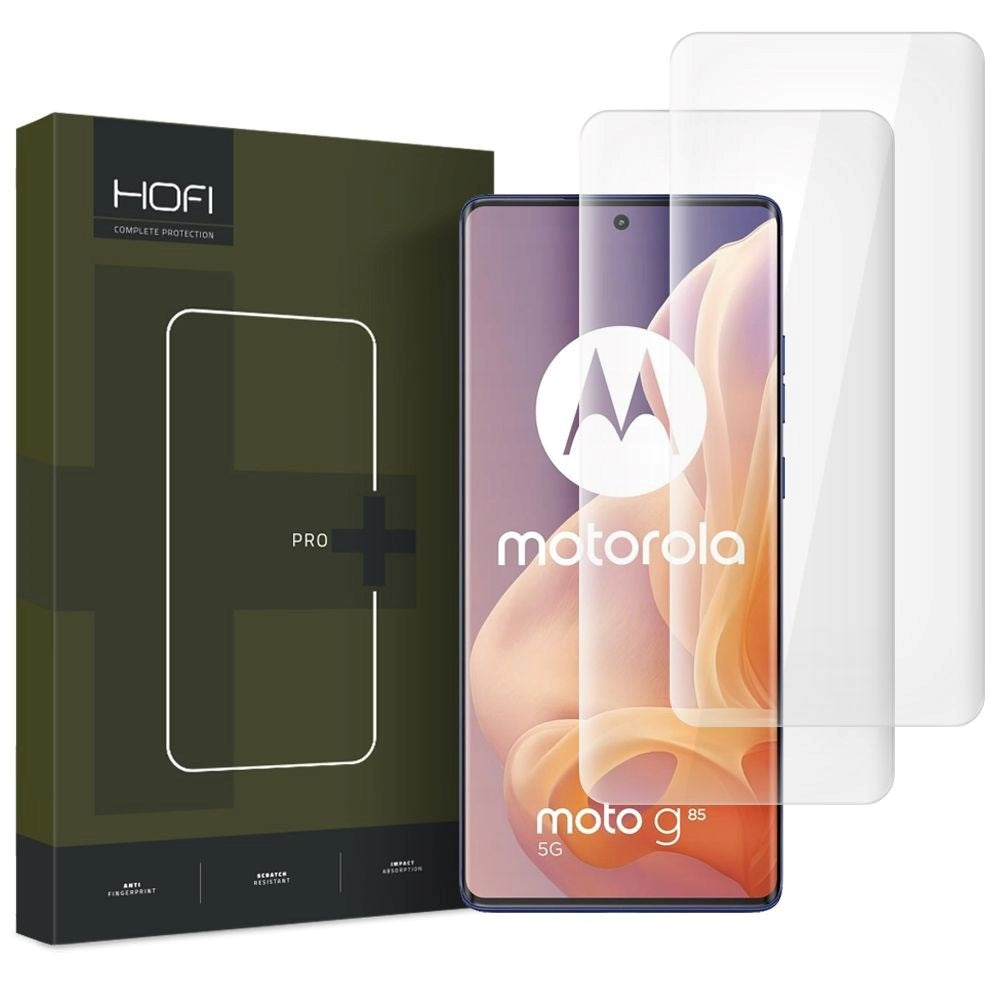 Motorola Moto G85 (5G) Hofi UV Glass Pro+ Skärmskyddsglas - Case Friendly - 2 St. - Genomskinlig