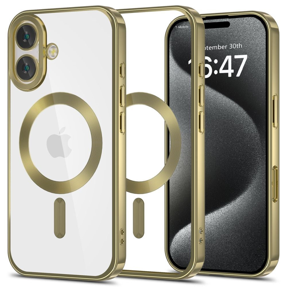 iPhone 16 Tech-Protect Magflex Skal - MagSafe-Kompatibelt - Genomskinlig / Satin Guld