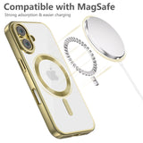 iPhone 16 Tech-Protect Magflex Skal - MagSafe-Kompatibelt - Genomskinlig / Satin Guld