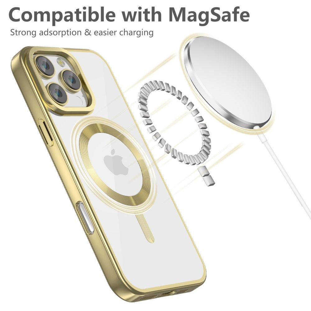 iPhone 16 Pro Tech-Protect Magflex Skal - MagSafe-Kompatibelt - Genomskinlig / Satin Guld