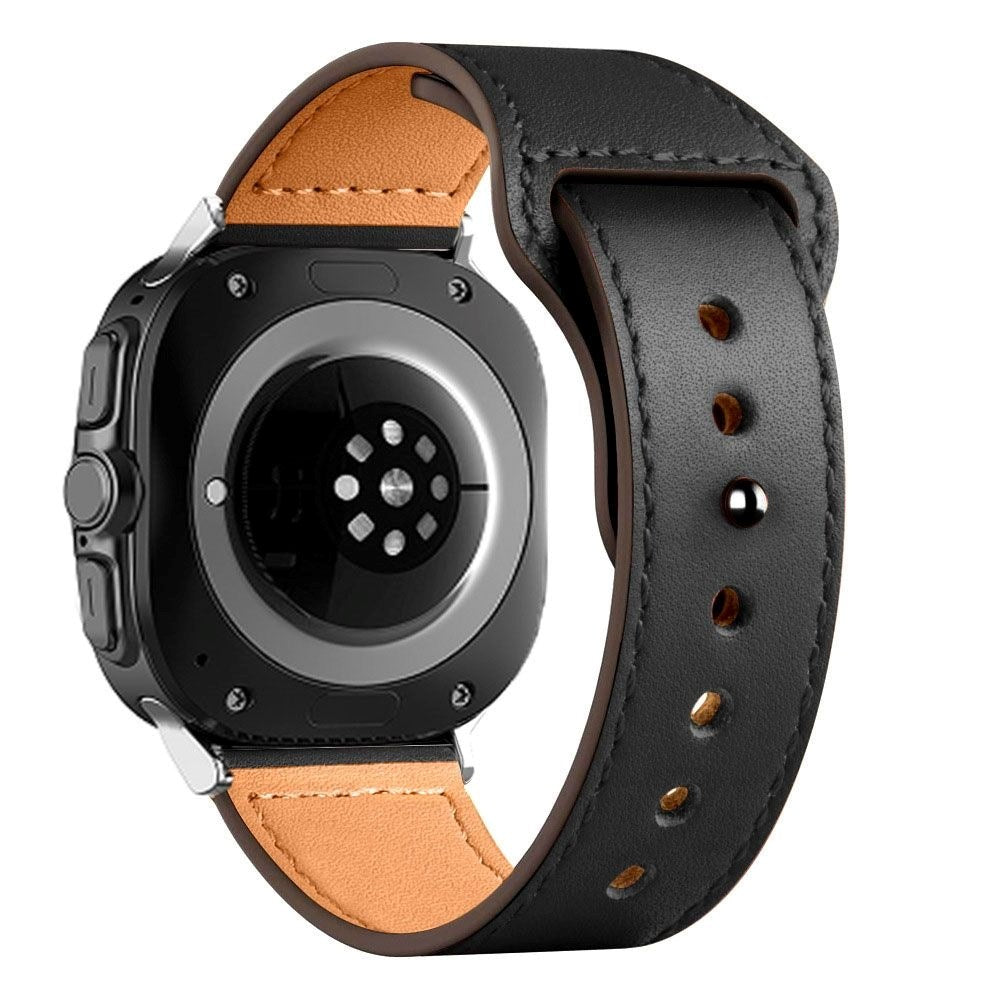 Samsung Galaxy Watch Ultra (47mm) Tech-Protect Leatherfit Äkta Läder Rem - Black