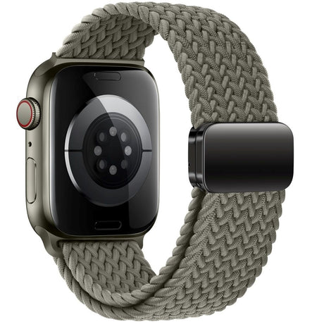 Apple Watch (42/44/SE/45/46/49mm) Tech-Protect Nylon Rem - Grågrön