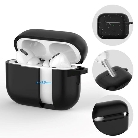 Tech-Protect Apple AirPods Pro (1. & 2. Gen) Silikon Fodral med Karbinhake - Olivgrön