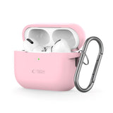 Tech-Protect Apple AirPods Pro (1. & 2. Gen) Silikon Fodral med Karbinhake - Rosa