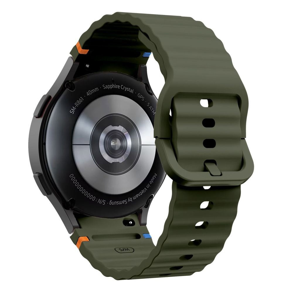 Samsung Galaxy Watch 4 / 5 / 6 / 7 / FE Tech-Protect Silicone Sport Rem - Mörkgrön