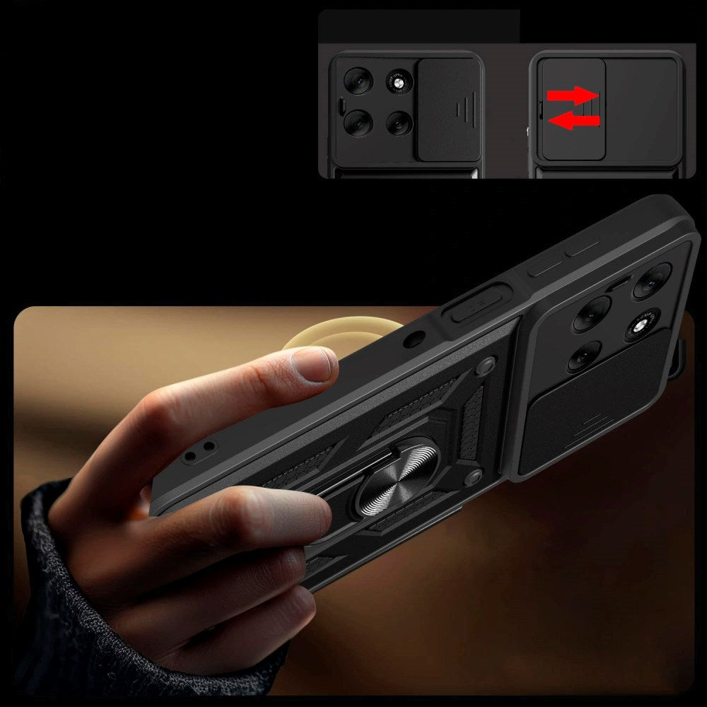 Motorola Moto G56 Tech-Protect Hantverkar Skal m. Magnetiskt Kickstand & Camslider - Svart