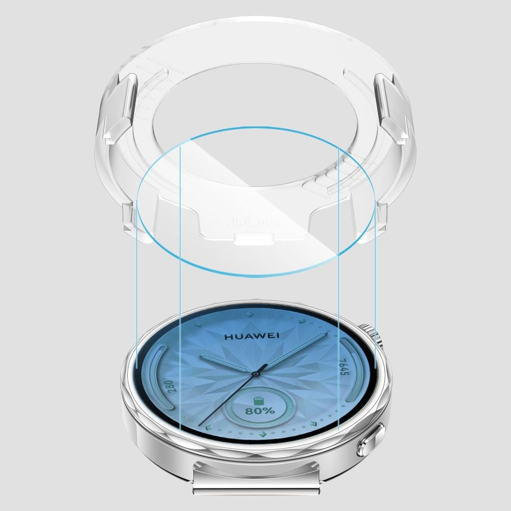 Huawei Watch GT 5 (41mm) Tech-Protect Easy Set+ Skärmskyddsset med Monteringsram - 2 st. - Genomskinlig