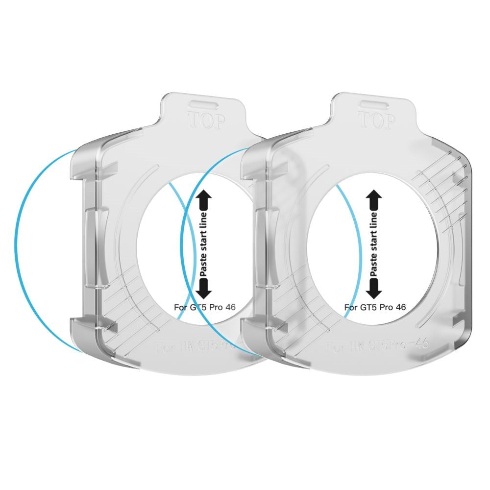 Huawei Watch GT 5 Pro (46mm) Tech-Protect Easy Set+ Skärmskyddsset med Monteringsram - 2 st. - Genomskinlig