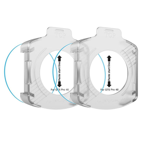 Huawei Watch GT 5 Pro (46mm) Tech-Protect Easy Set+ Skärmskyddsset med Monteringsram - 2 st. - Genomskinlig