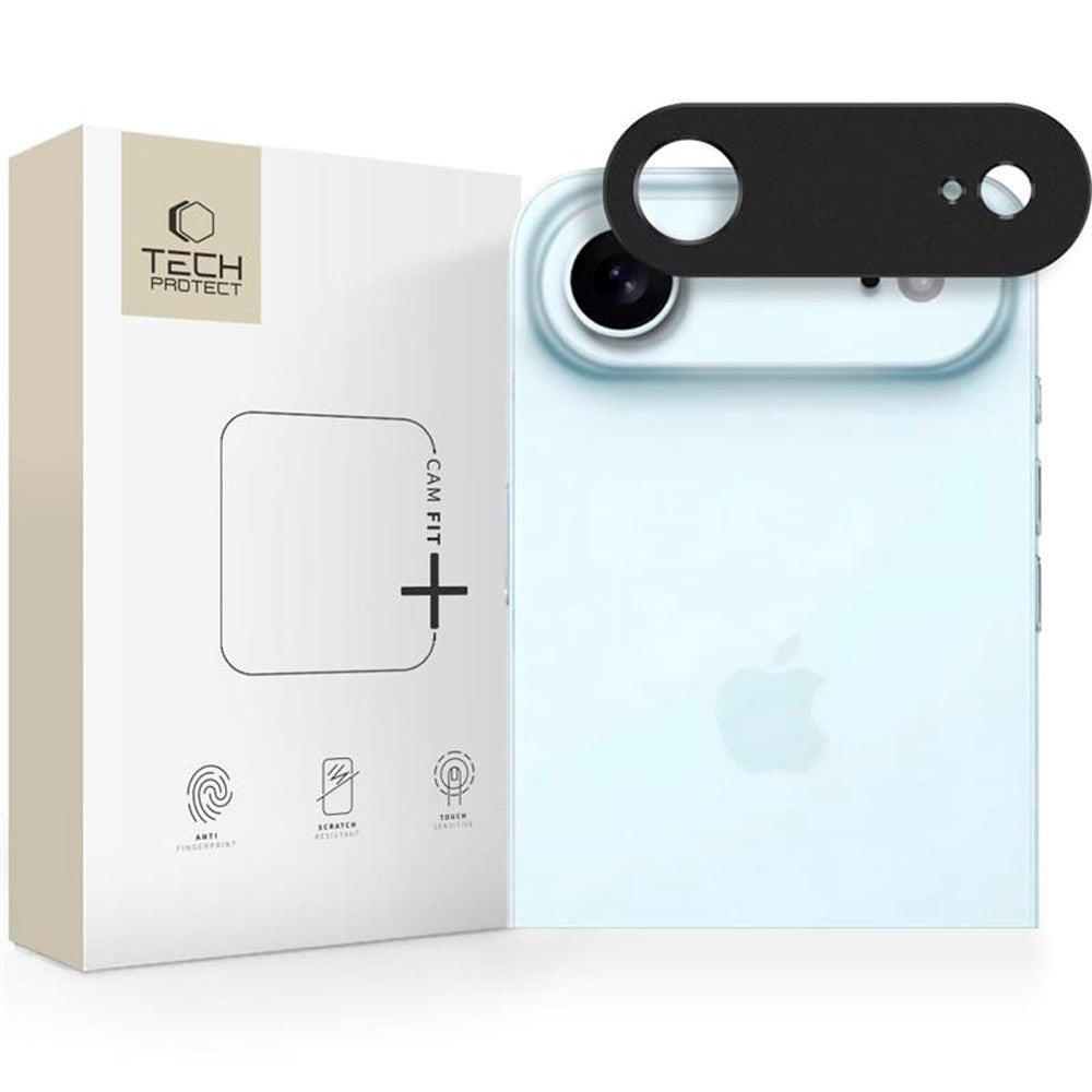 iPhone Air Tech-Protect CamAlloy Fit+ Kameralinsskyddsskal - Svart