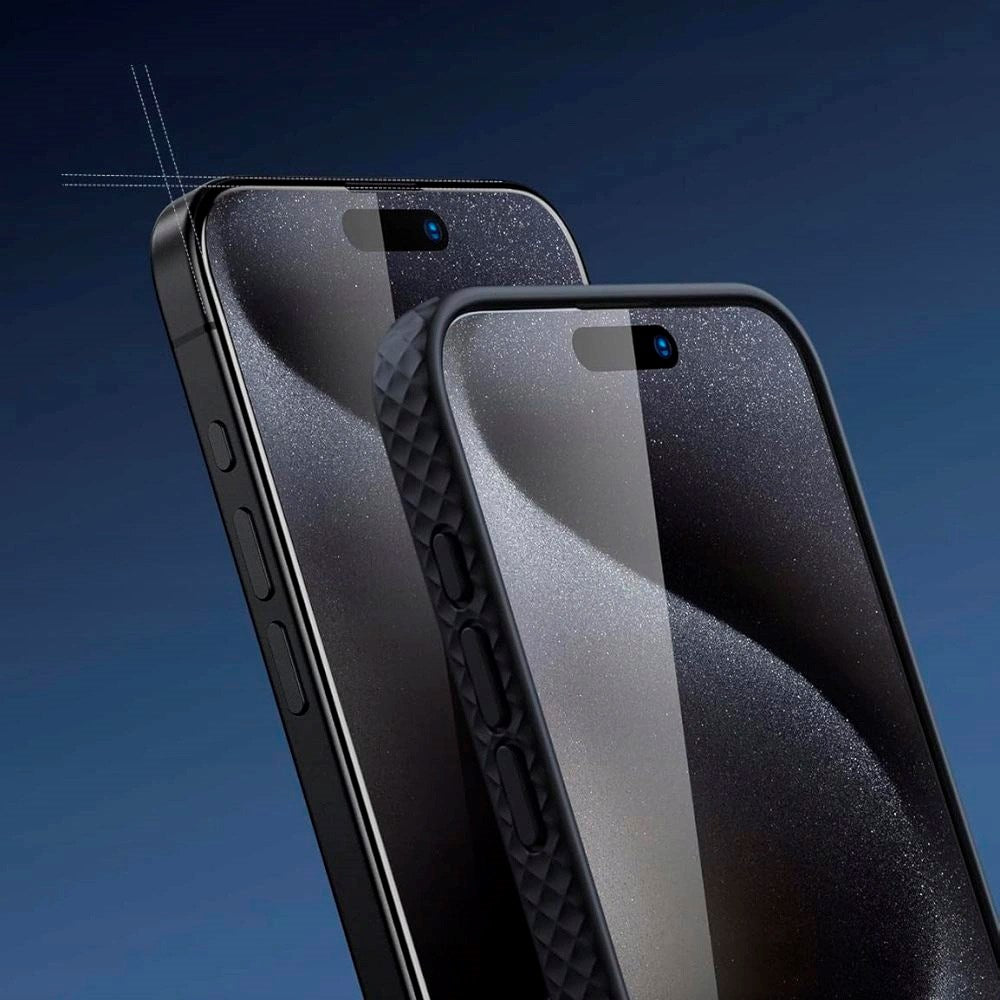 iPhone 17 / 17 Pro / 16 Pro Tech-Protect Glass Fit+ Skärmskyddsglas - 2 st - Genomskinlig