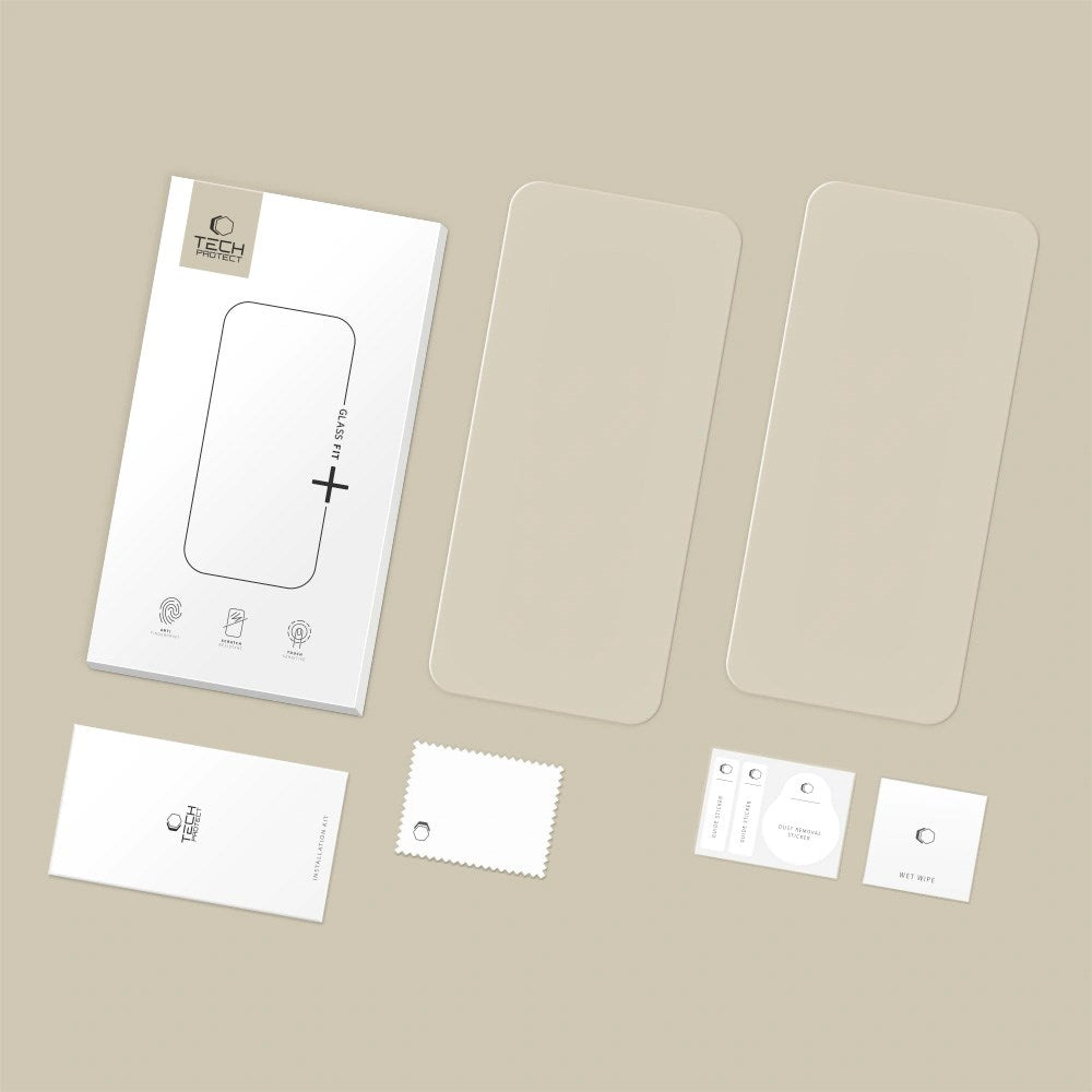 iPhone Air Tech-Protect Glass Fit+ Skärmskyddsglas - 2 st - Genomskinlig