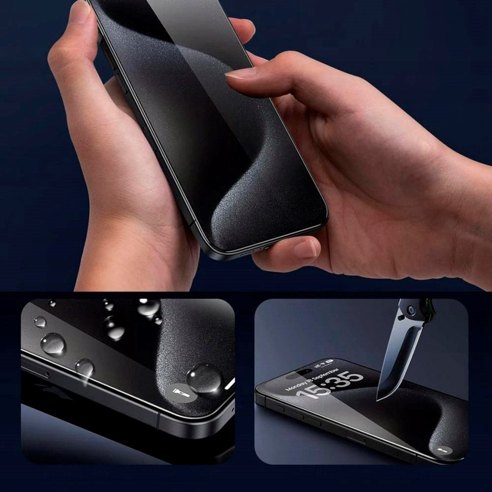 iPhone 17 Pro Max / 16 Pro Max Tech-Protect Glass Fit+ Skärmskyddsglas - 2 st - Genomskinlig