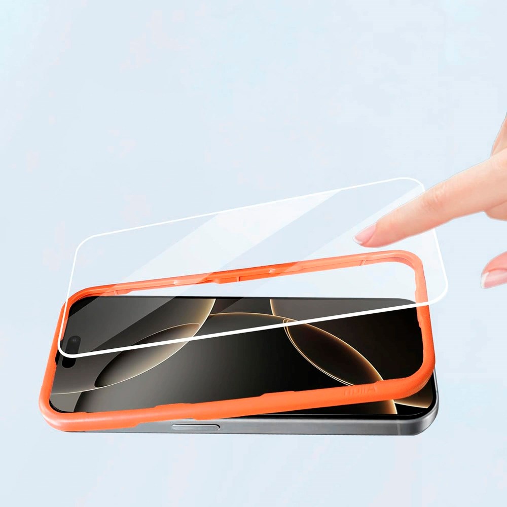 iPhone 17 Pro / 16 Pro Tech-Protect Easy Set+ Skyddsset m. Skärmskyddsglas & Kameralinsskyddsglas - Genomskinlig