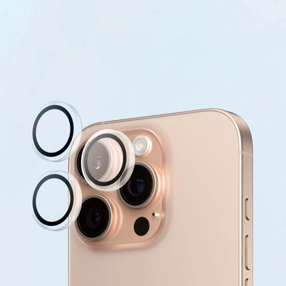 iPhone 17 Pro / 16 Pro Tech-Protect Easy Set+ Skyddsset m. Skärmskyddsglas & Kameralinsskyddsglas - Genomskinlig