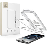 iPhone Air Tech-Protect Quick Set+ Skärmskyddsglas - 2 st - Genomskinlig / Svart Kant