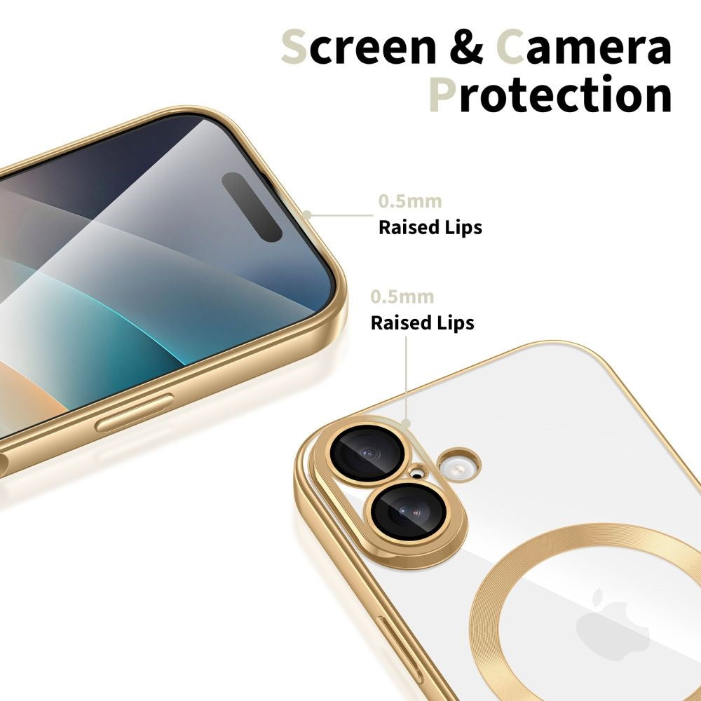 iPhone 17 Tech-Protect MagFlex Skal- MagSafe Kompatibel - Guld / Transparent