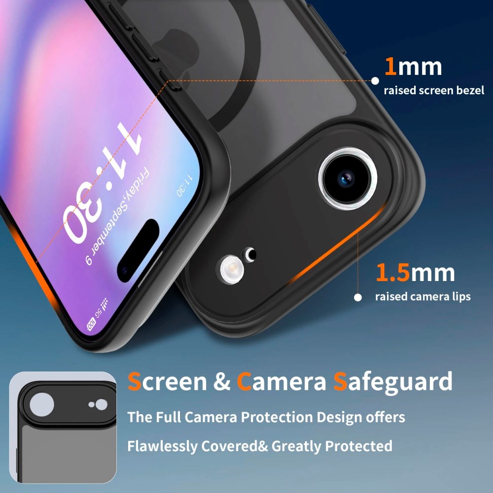 iPhone Air Tech-Protect BasicMag Hybrid Skal - MagSafe Kompatibel - Matt Svart