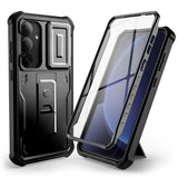 Samsung Galaxy S25+ (Plus) Tech-Protect Kevlar Pro Hård Plast Skal m. Skärmskydd & Kickstand - Svart