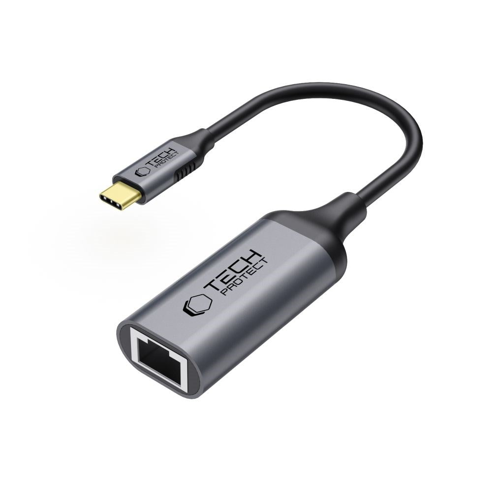 USB-C till Ethernet RJ45 Adapter Tech-Protect Ultraboost - 1000Mbps - Svart