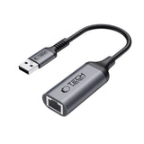 USB-A till Ethernet RJ45 Adapter Tech-Protect Ultraboost - 1000Mbps - Svart