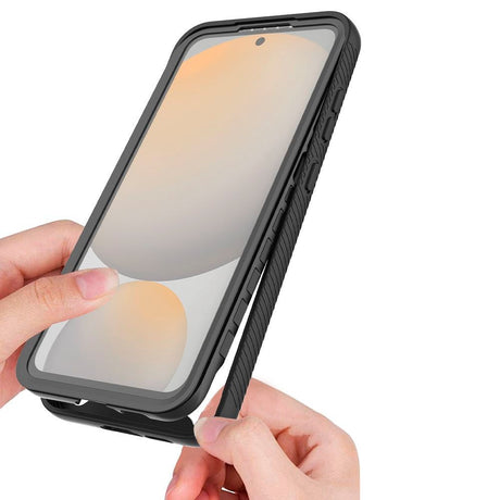 Samsung Galaxy S25 Tech-Protect Defense Hybrid Skal - MagSafe Kompatibel - Genomskinlig / Svart