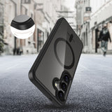 Samsung Galaxy S25 Tech-Protect Magmat Skal - MagSafe Kompatibel - Genomskinlig / Svart