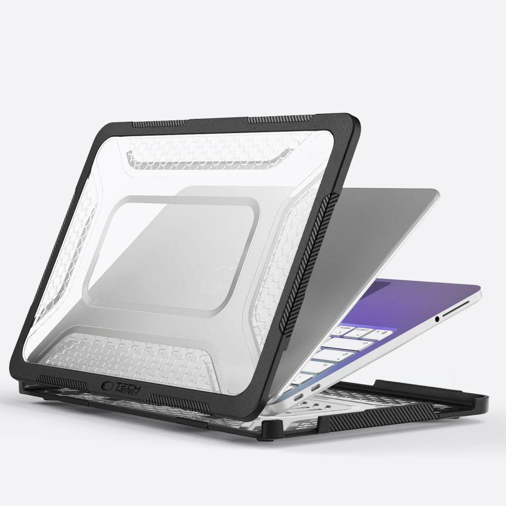 MacBook Neo 13 A18 (2026) Tech-Protect Kevlar Pro Fodral - Svart / Genomskinlig