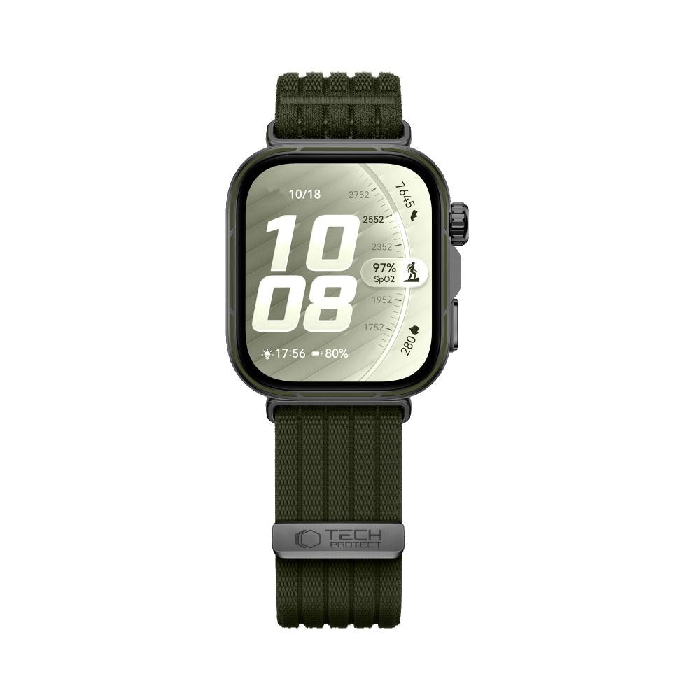 Huawei Watch Fit 5 Pro / 5 / 4 Pro / 4 / 3 Tech-Protect Nylon Rem - Grön