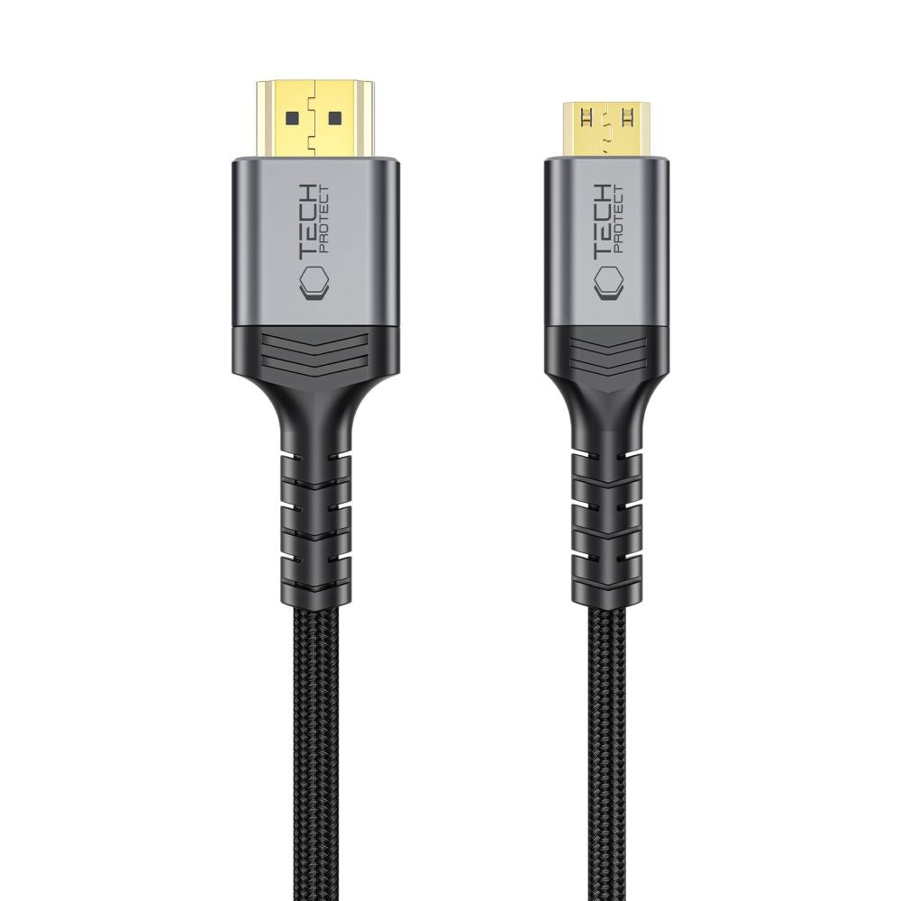 Tech-Protect UltraBoost Mini HDMI till HDMI Kabel - 2m - Svart