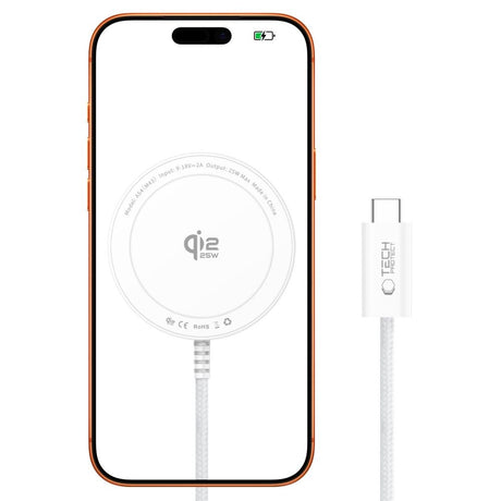 Trådlös MagSafe Laddare Tech-Protect A54 25 W - Vit