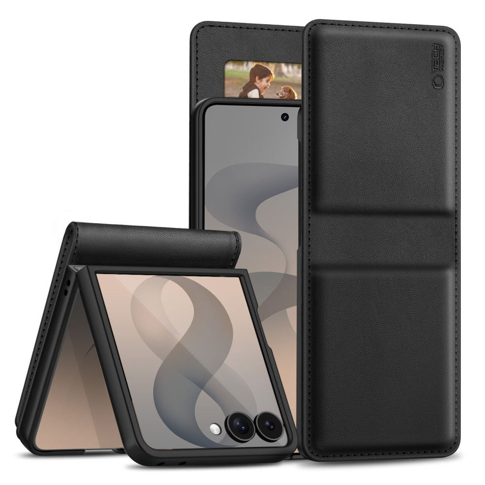 Samsung Galaxy Z Flip8 Tech-Protect Wallet Fodral - Svart